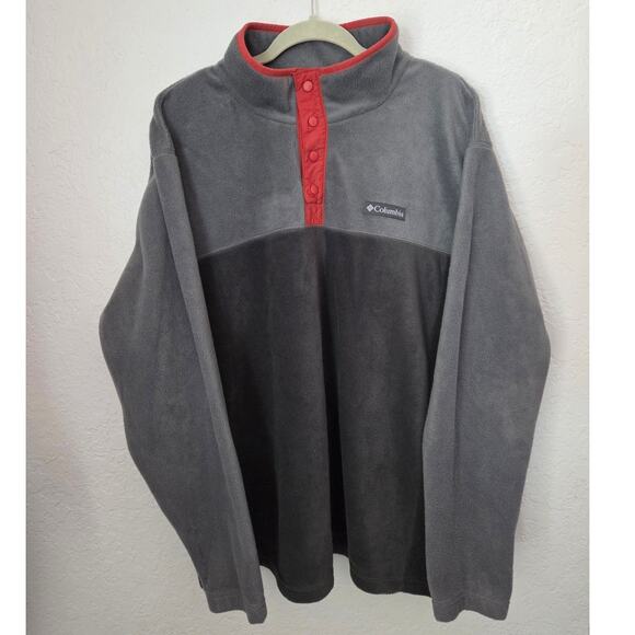 Columbia Men's Steens Mountain Half Snap Fleece Pullover Size XXL Grey - Picture 5 of 9